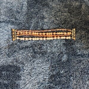 NWT Beaded Apple Watch Band with Rose Gold Accents